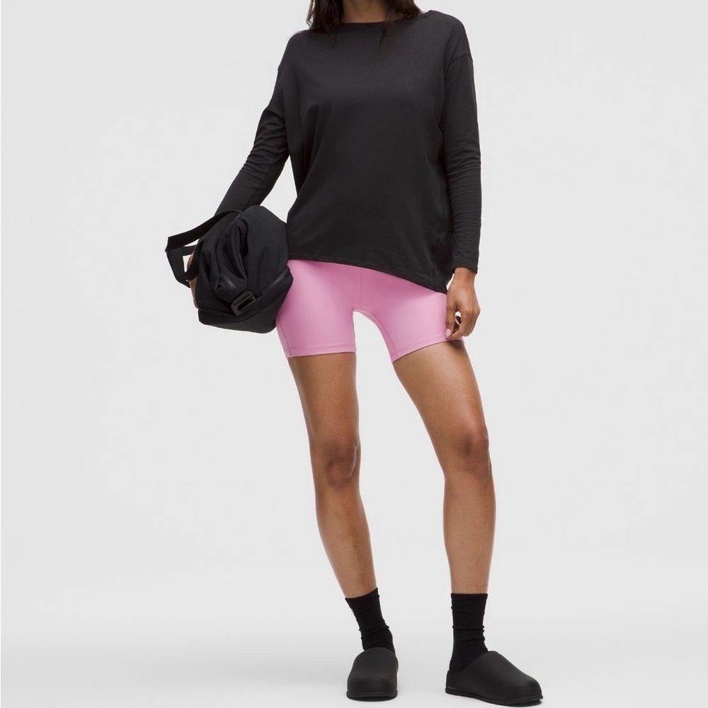 Lululemon back in action organic cotton long sleeve shirt